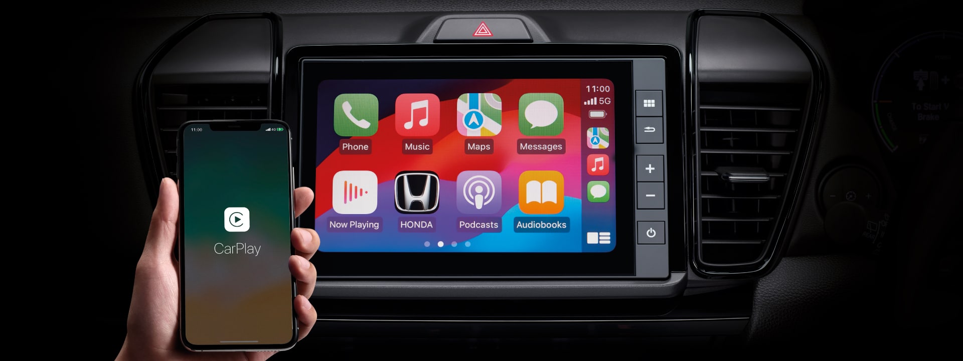 หน้าจอสัมผัส 8 นิ้ว Advanced Touch รองรับ Apple CarPlay และ Android Auto