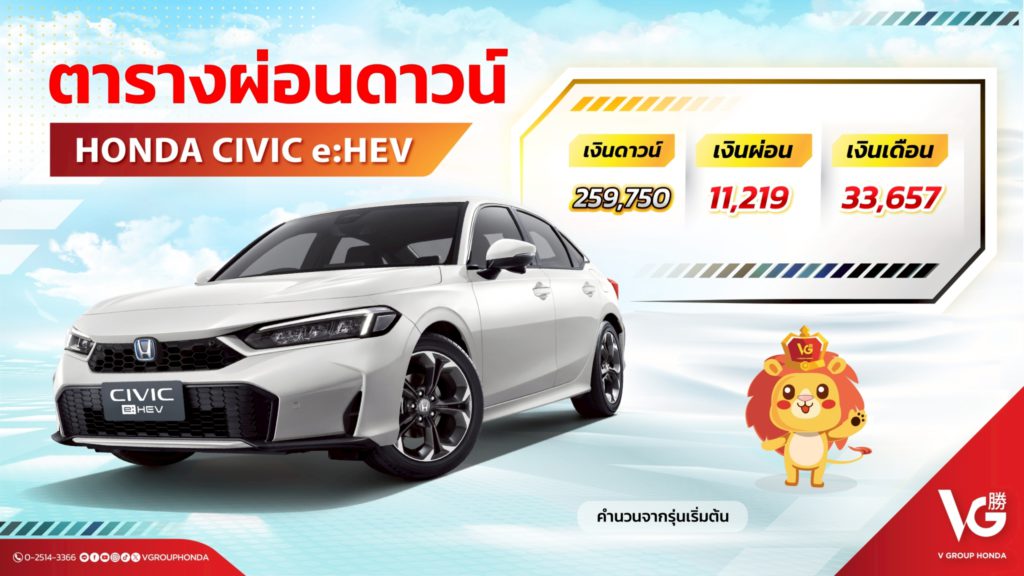 ราคาดาวน์civic