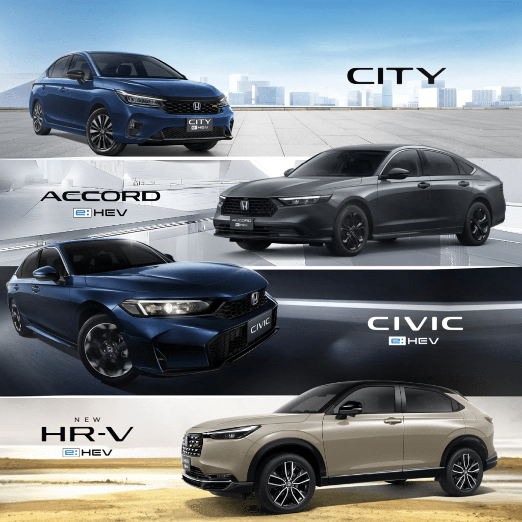 รีวิว 4 รุ่นยอดนิยม Honda ปี 2025 City, Civic, Accord และ HR-V
