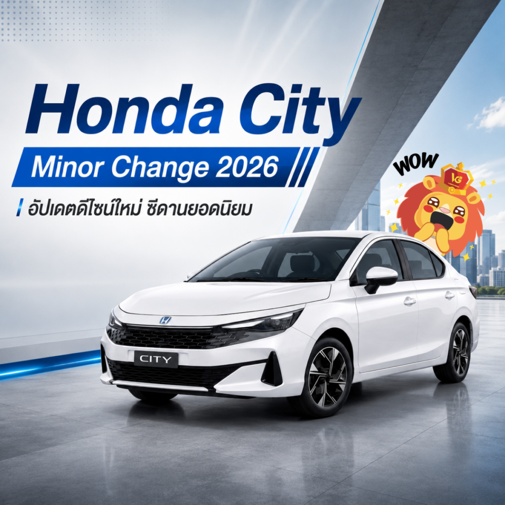 Honda City MinorChange 2026 สรุปข้อมูลล่าสุด ดีไซน์ใหม่ ฟีเจอร์ใหม่ ก่อนลุ้นเปิดตัวในไทย